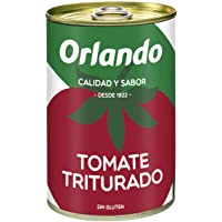 Orlando - Tomate Natural Triturado- Lata 400 g - - Pack de 6